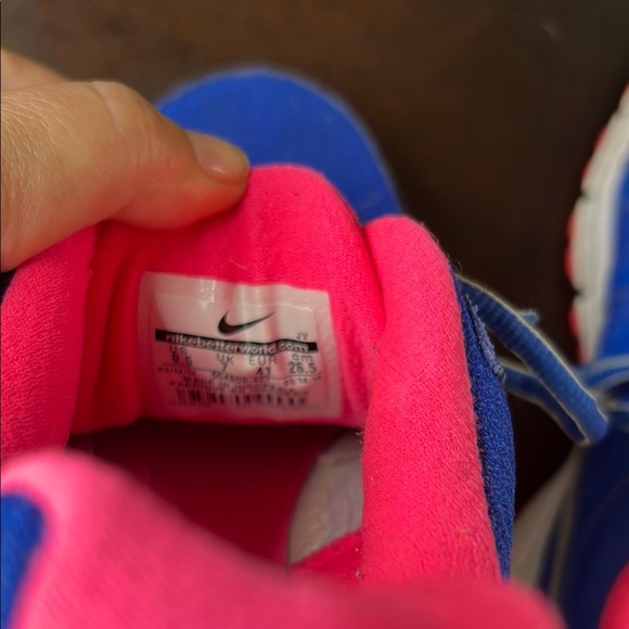 Nike Blue and Pink Athletic Shoes with Mesh Uppers - Picture 8 of 11